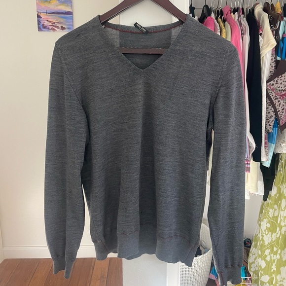 Miu miu vintage v neck dark grey sweater top - Picture 2 of 5